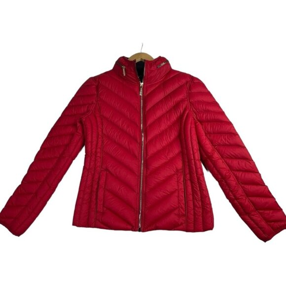 Michael Kors Packable Down Fill Jacket size Small Red - Picture 1 of 9